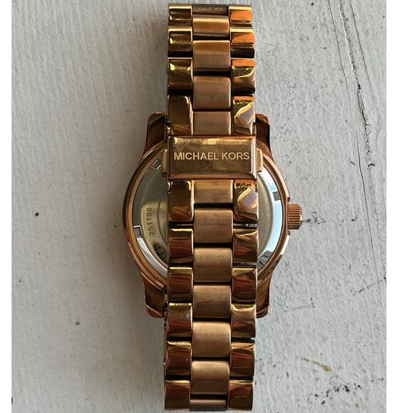 Michael Kors MK5494 Women's Stainless Steel Analog Brown Dial Quartz Watch $375 - Picture 6 of 11